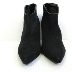 Carlos by Carlos Santana 7.5 M Black Stiletto Ankle Boot Faux Suede Zipper